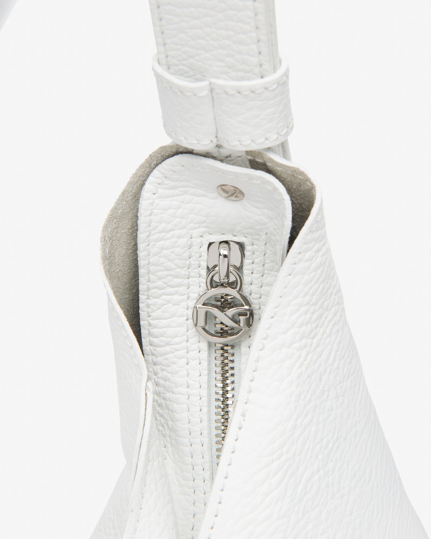 Borsa hobo in pelle Bianca NeroGiardini
