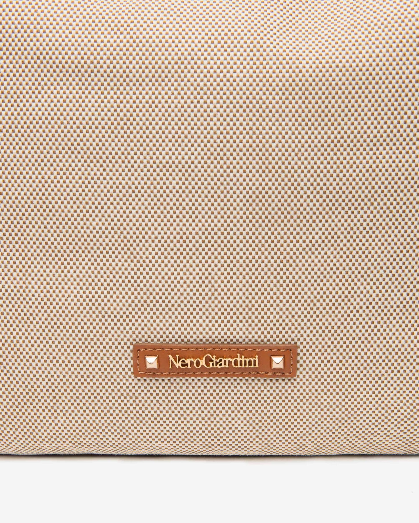 Borsa a spalla in Panna/Cuoio NeroGiardini