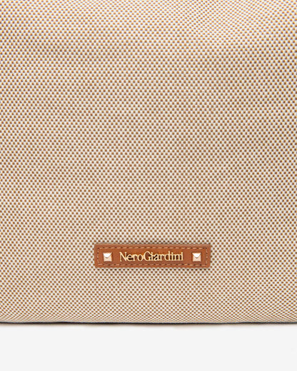 Borsa a spalla in Panna/Cuoio NeroGiardini