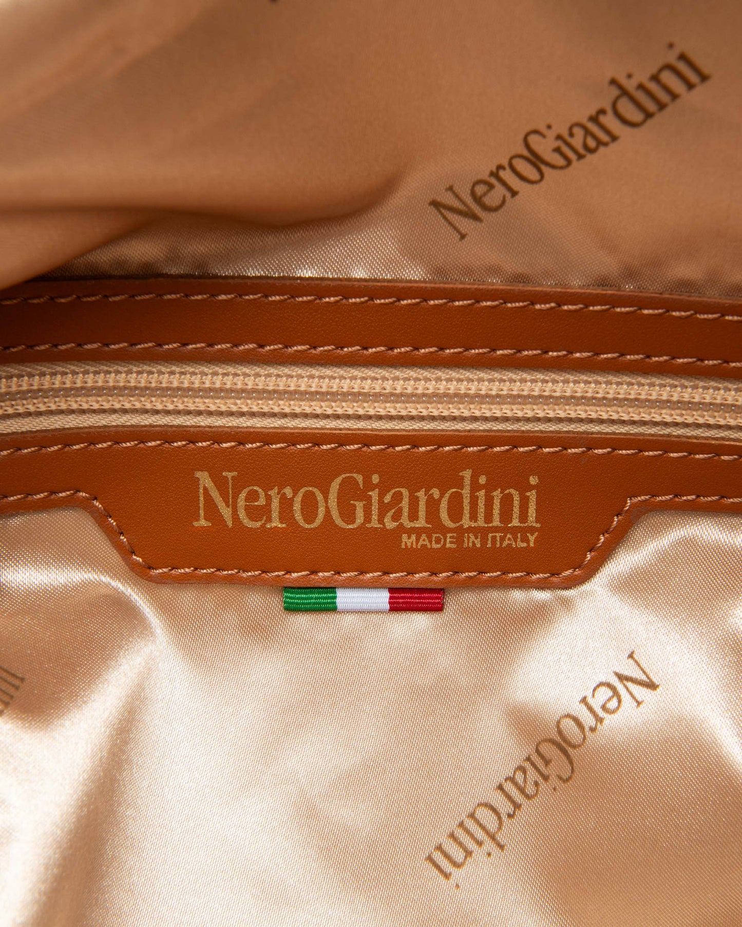 Borsa a spalla in Panna/Cuoio NeroGiardini