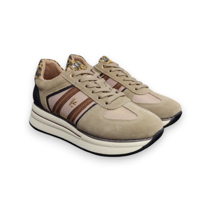 Sneakers Beige con platform KEYS
