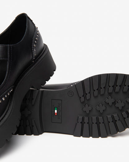 Scarpa Mary Jane in Pelle NeroGiardini