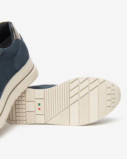 Sneakers Blu in camoscio NeroGiardini