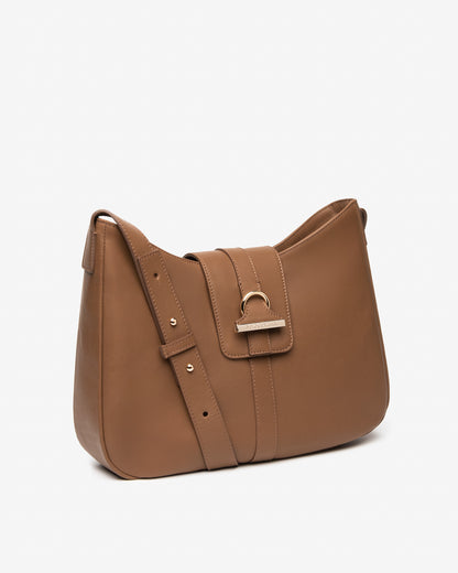 Borsa Hobo in Pelle Marrone NeroGiardini