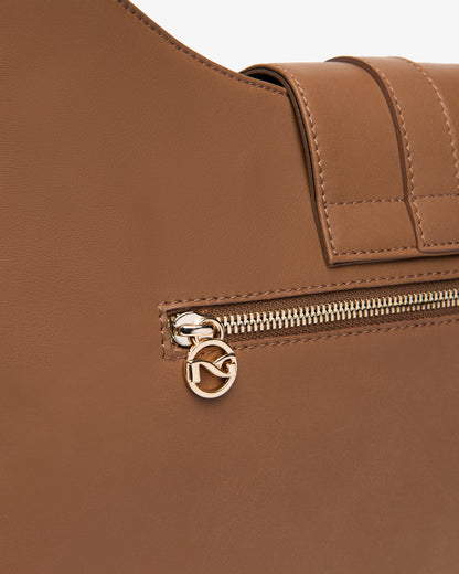 Borsa Hobo in Pelle Marrone NeroGiardini