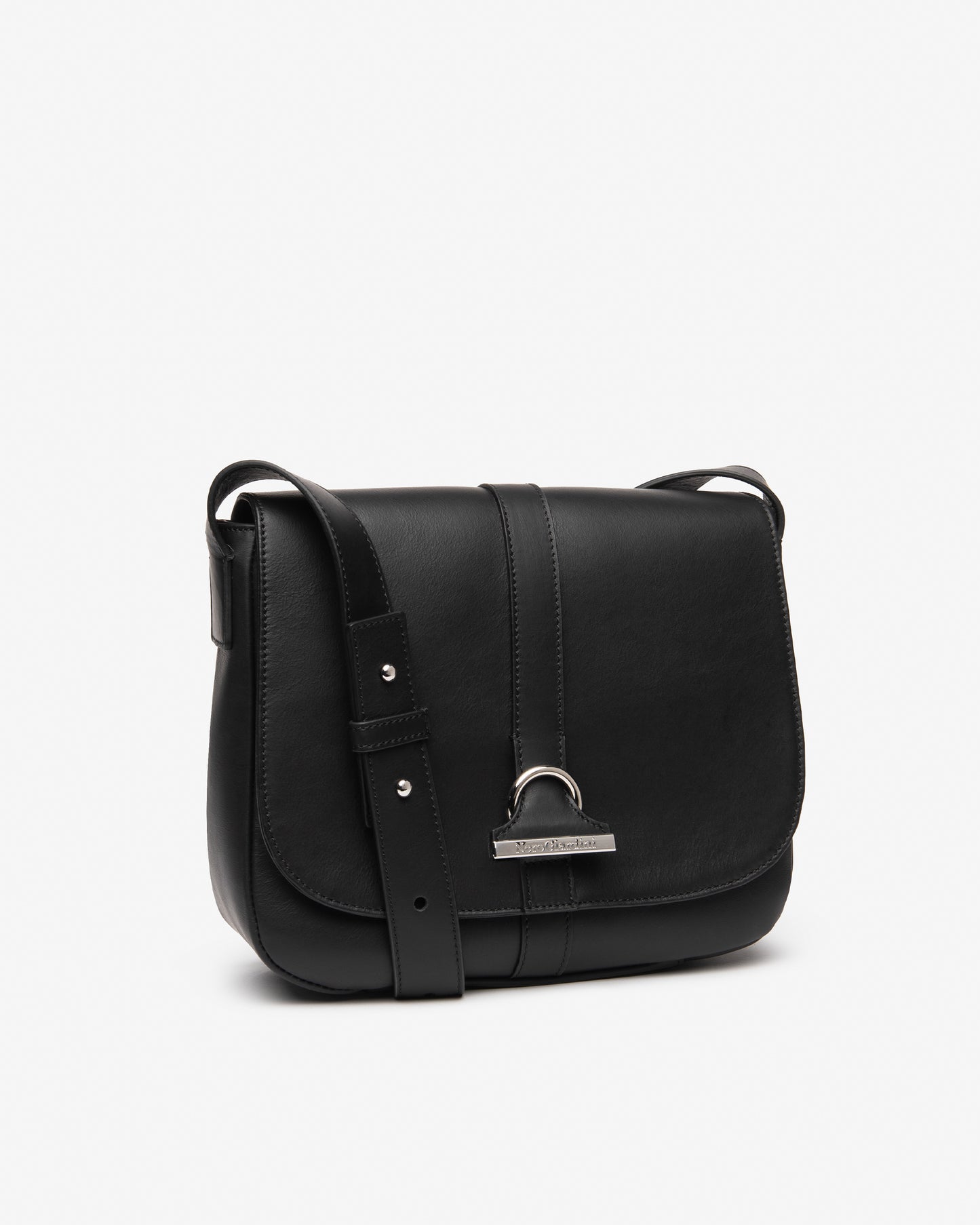 Borsa a Tracolla Nera in Pelle NeroGiardini