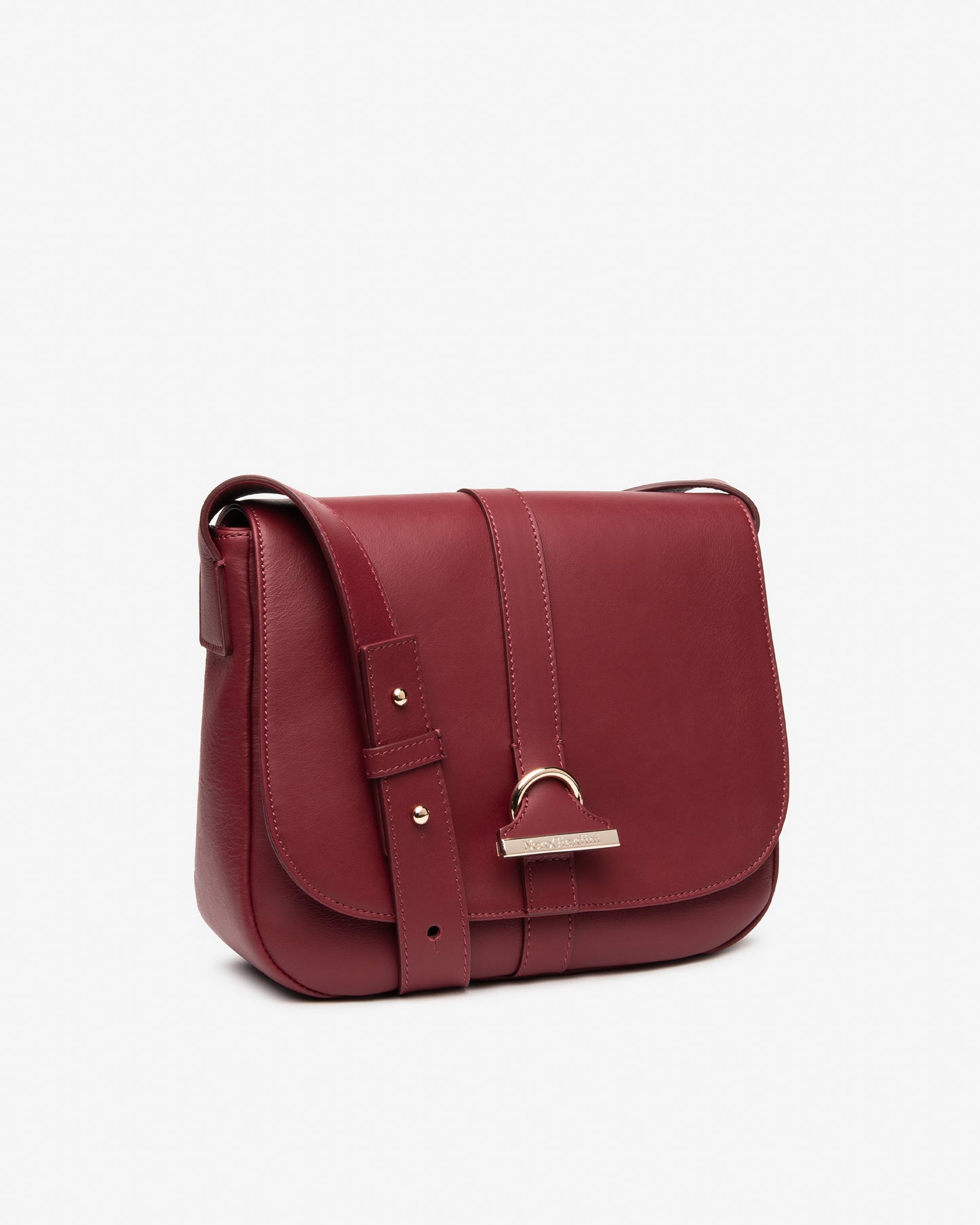 Borsa a Tracolla Bordò in Pelle NeroGiardini