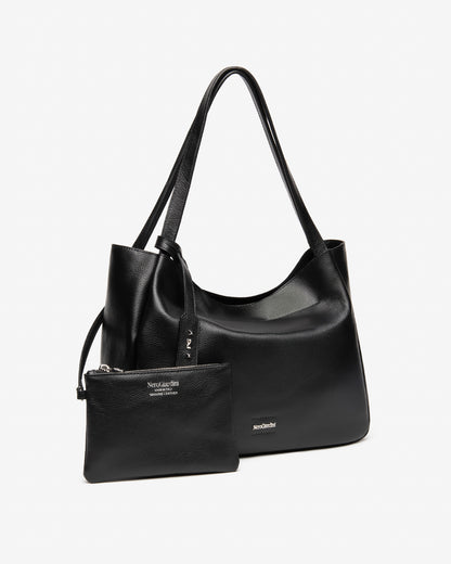 Borsa a spalla in Pelle Nera NeroGiardini