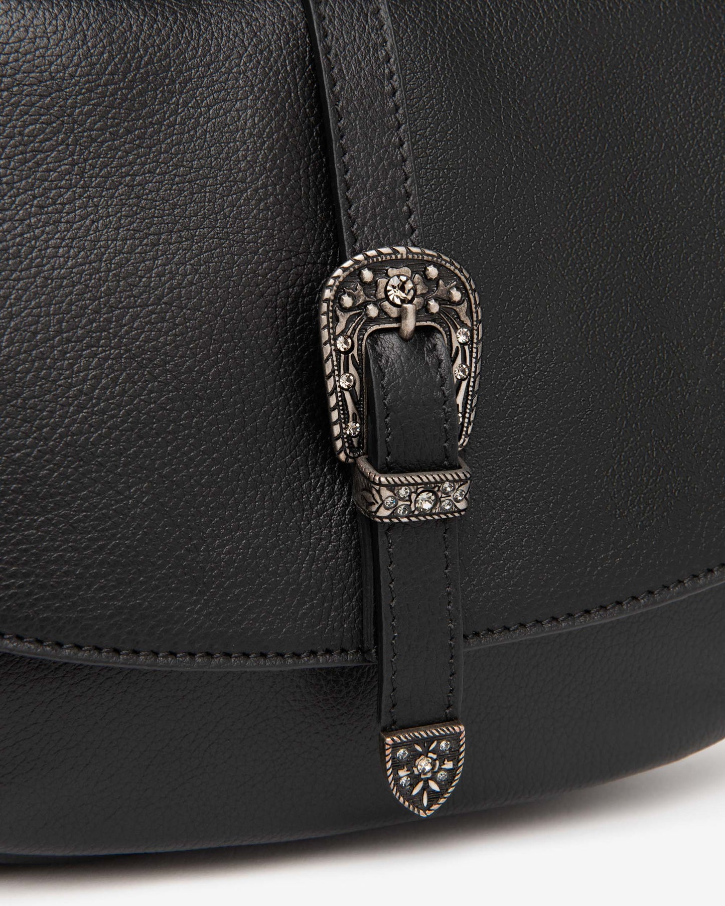 Borsa Nera a tracolla in pelle NeroGiardini