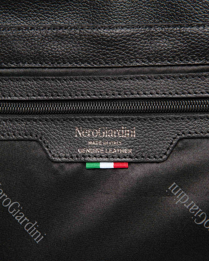 Borsa Nera a tracolla in pelle NeroGiardini