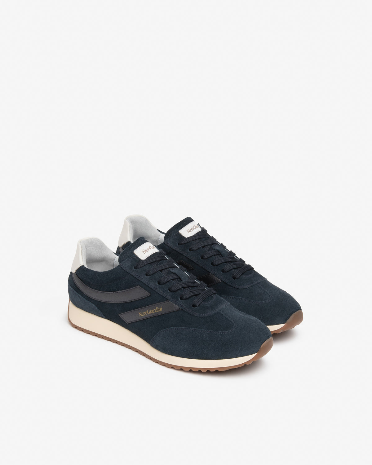 Sneaker blu in pelle scamosciata NEROGIARDINI