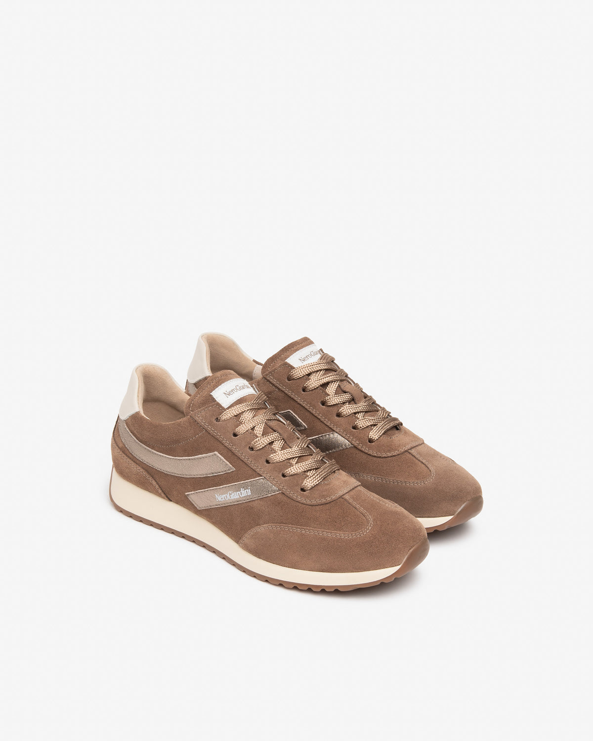 Sneaker marrone in pelle scamosciata NEROGIARDINI