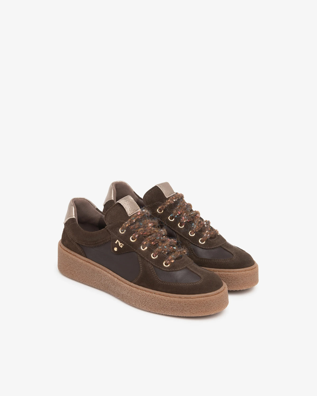 Sneaker Marrone in pelle e camoscio NeroGiardini
