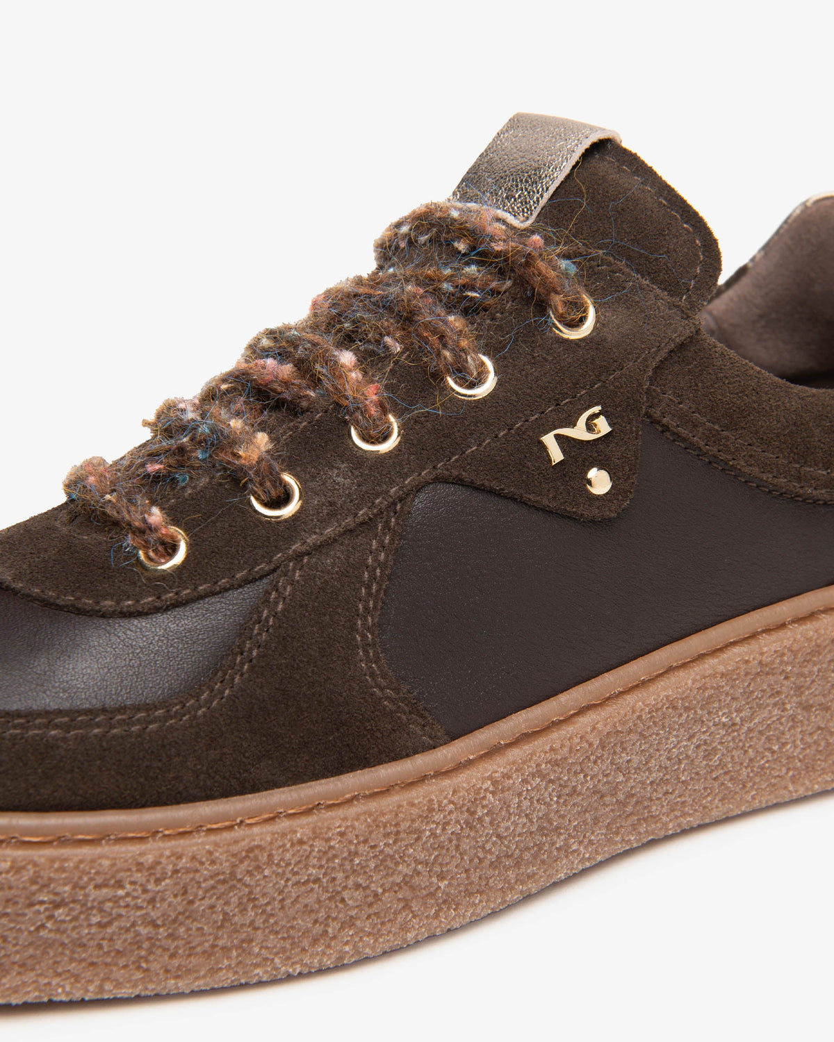 Sneaker Marrone in pelle e camoscio NeroGiardini