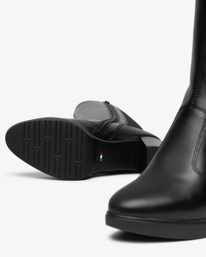 Stivale Nero in pelle con inserti elasticizzati NeroGiardini