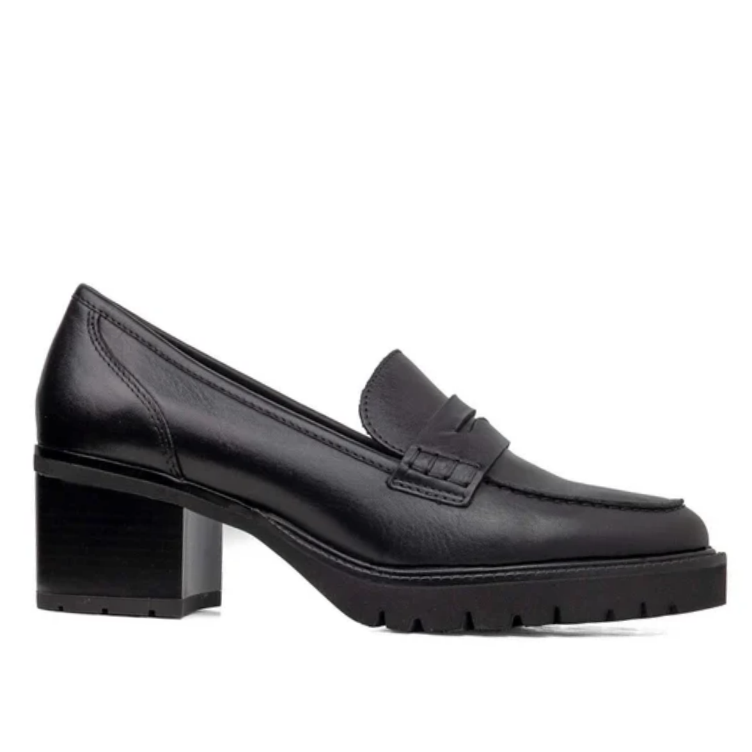 Mocassino Nero con tacco CALLAGHAN