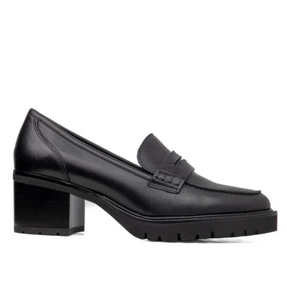 Mocassino Nero con tacco CALLAGHAN