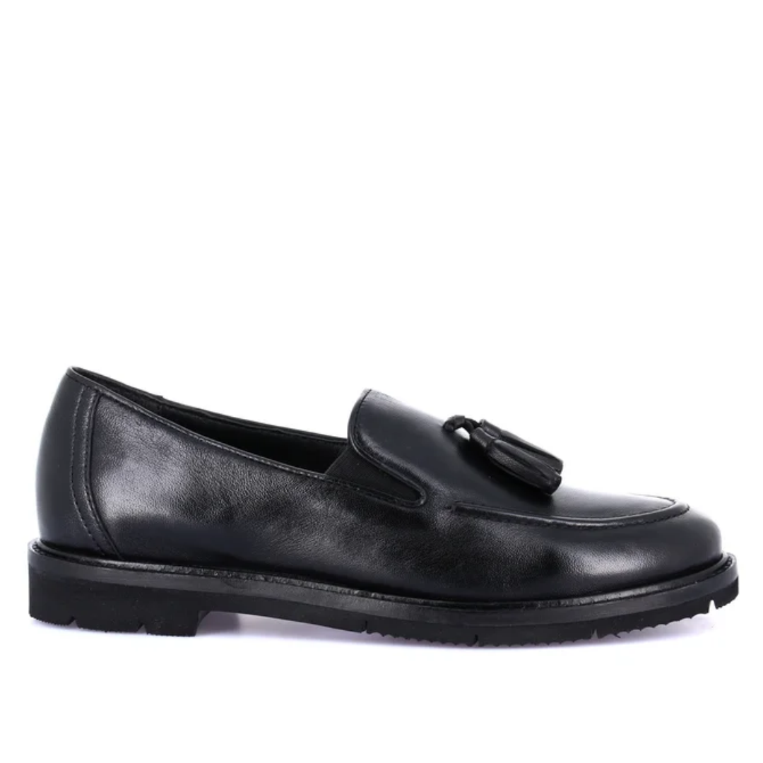Mocassino Nero in pelle GRUNLAND