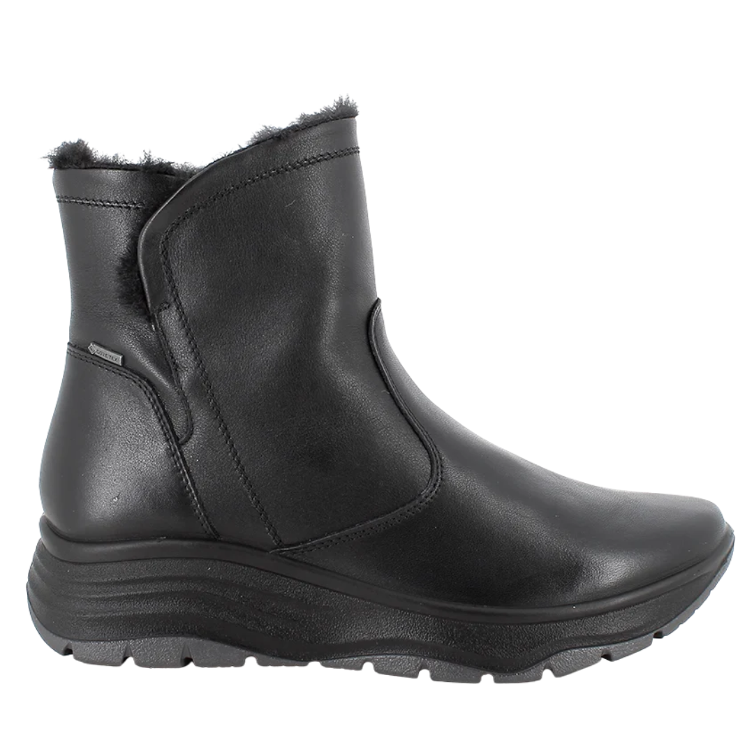 Stivaletto Nero GORE-TEX con zeppa IGI&CO