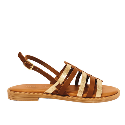 Sandalo basso Cuoio Platino TAMARIS