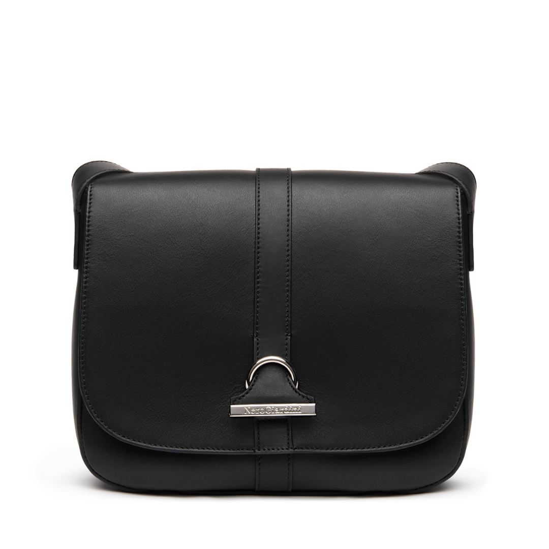 Borsa a Tracolla Nera in Pelle NeroGiardini