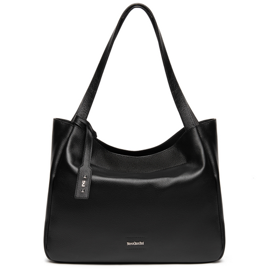 Borsa a spalla in Pelle Nera NeroGiardini