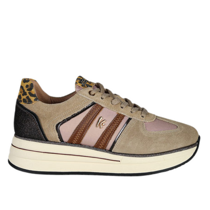 Sneakers Beige con platform KEYS