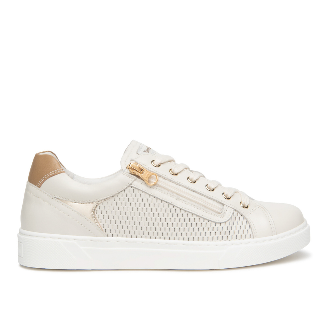 Sneaker in pelle Latte NeroGiardini