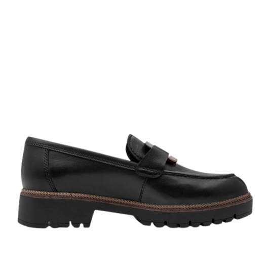 Mocassino Donna in Pelle Nera TAMARIS