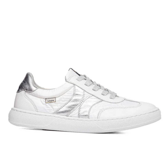 Sneaker Bianca in pelle e tessuto CALLAGHAN