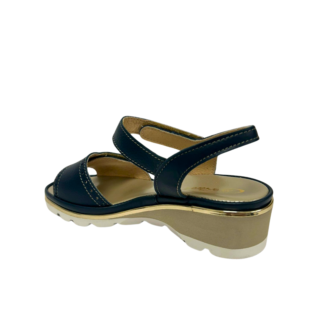 Sandalo Comfort in Pelle Blu ZIVIANI