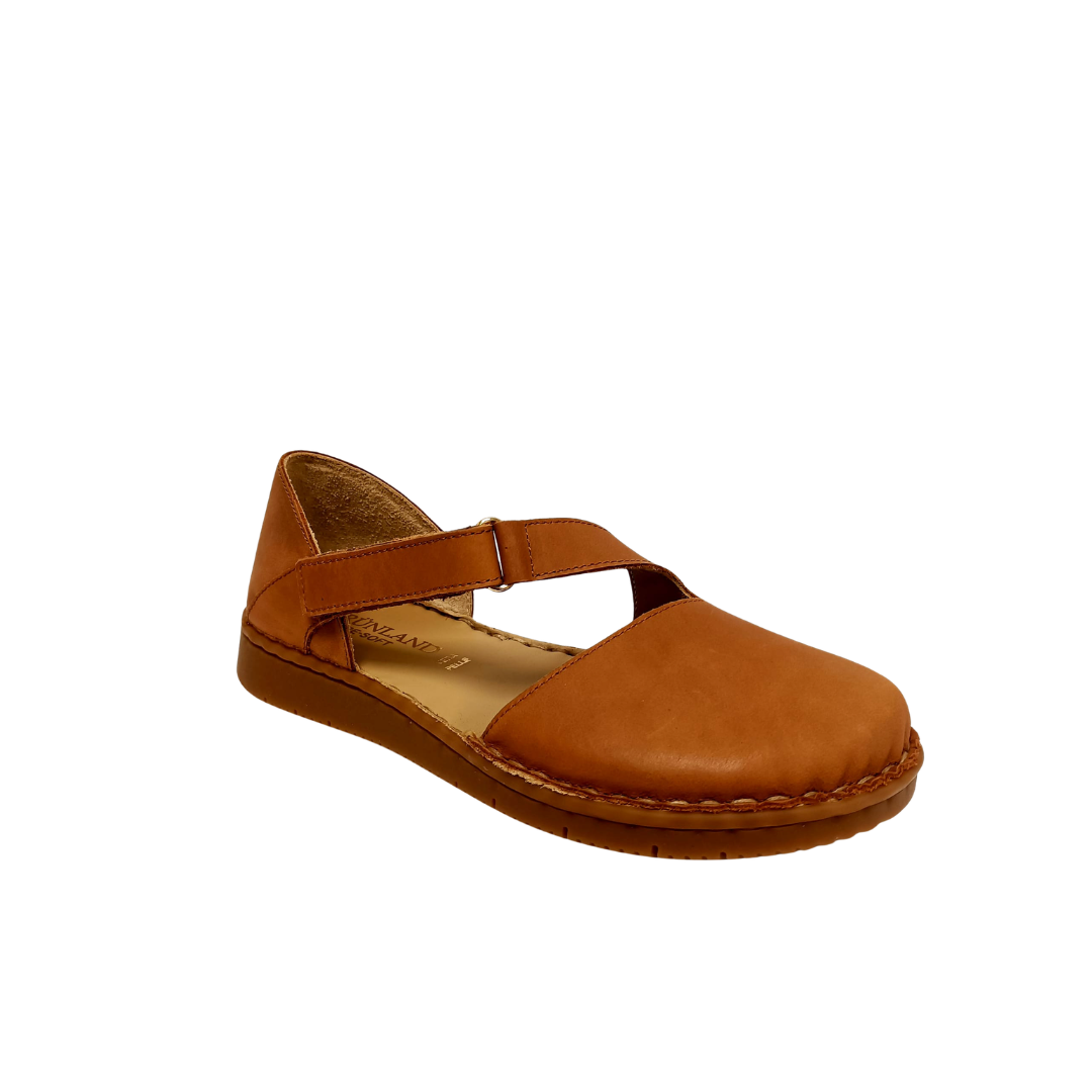 Scarpa aperta in pelle Cuoio GRUNLAND