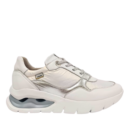Sneakers Bianca in pelle e tessuto CALLAGHAN