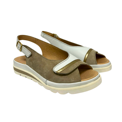 Sandalo Comfort in Pelle e Camoscio ZIVIANI