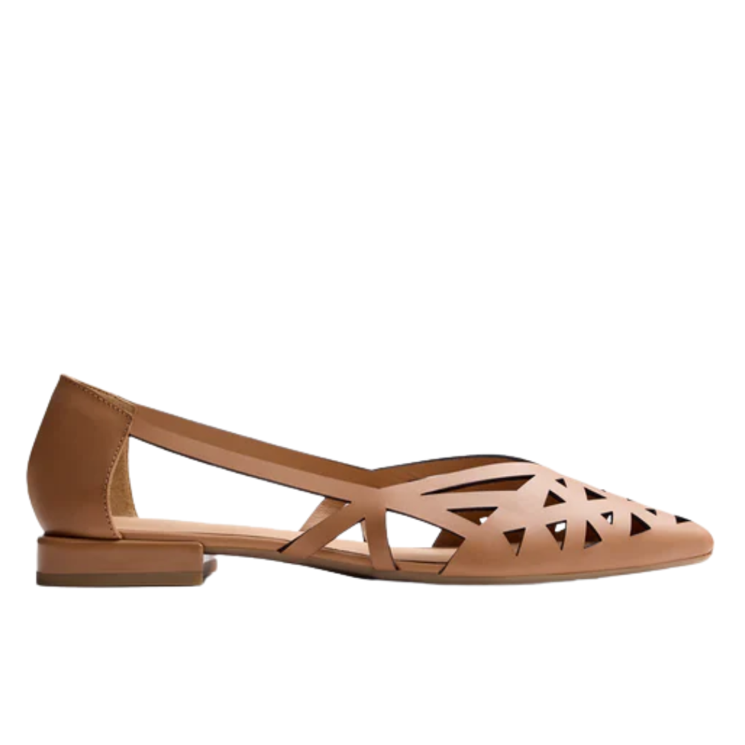 Ballerina traforata in pelle Cuoio GIOSEPPO