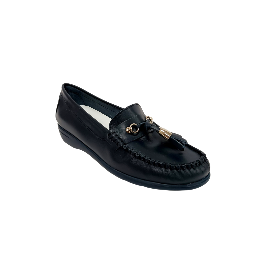 Mocassini Blu in pelle L'IDEA