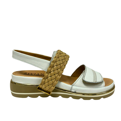Sandalo Comfort Bianco e Tortora ZIVIANI