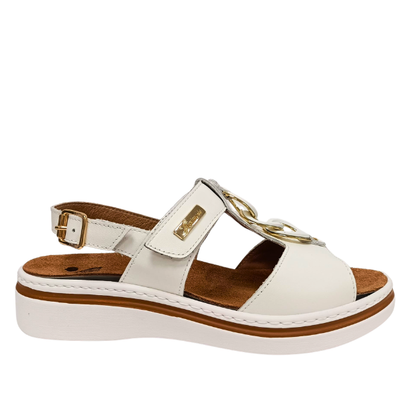 Sandalo bianco con plantare estraibile  SUSIMODA