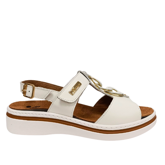 Sandalo bianco con plantare estraibile  SUSIMODA