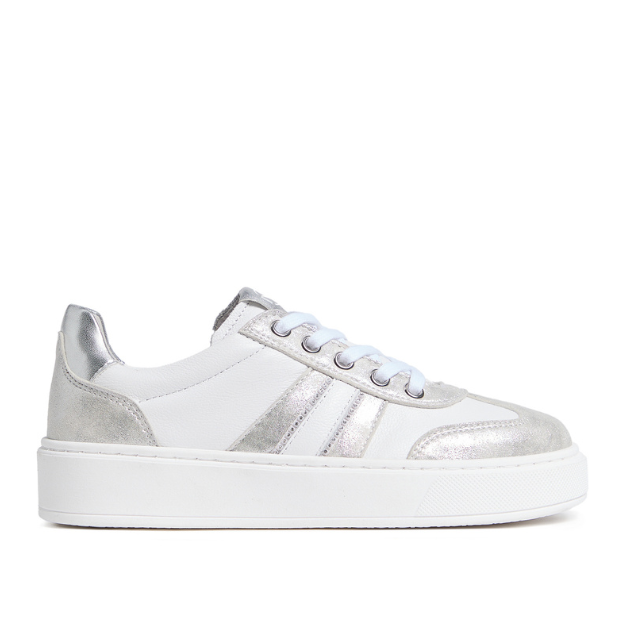 Sneaker Bianca/Argento da ragazza NeroGiardini