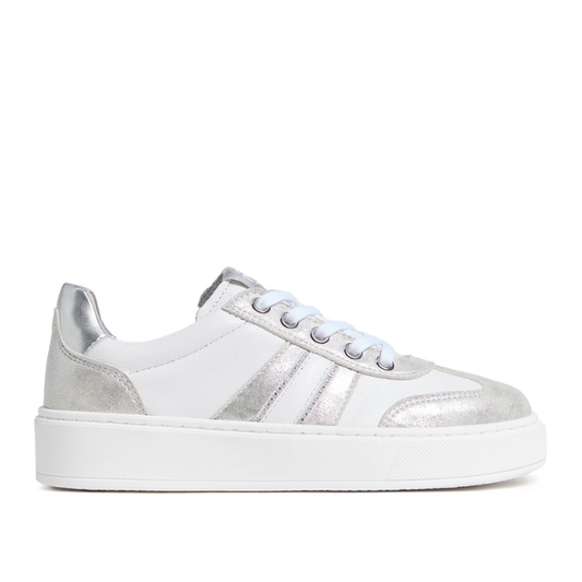 Sneaker Bianca/Argento da ragazza NeroGiardini