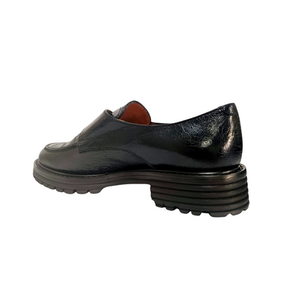 Mocassino nero con fibbie in pelle ARTE VENETA