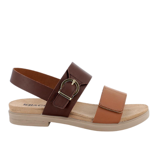 Sandali marrone/cuoio con strap IGI&CO
