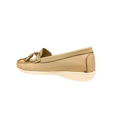Mocassini Beige in pelle L'IDEA