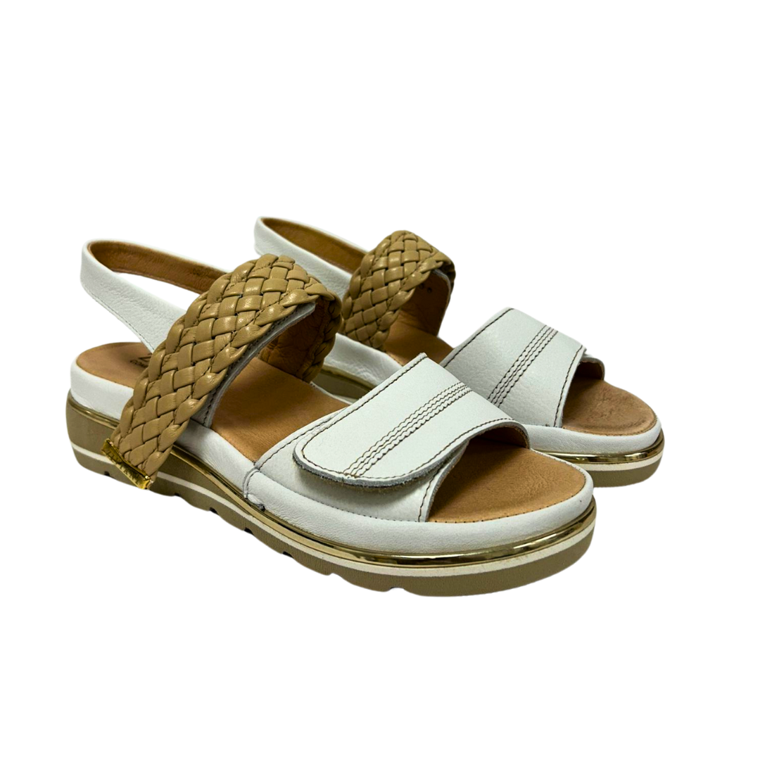 Sandalo Comfort Bianco e Tortora ZIVIANI