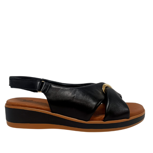 Sandalo Nero con fasce incrociate  SUSIMODA