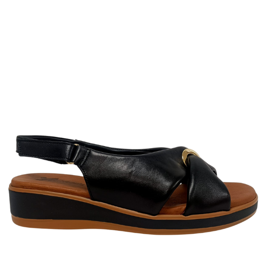 Sandalo Nero con fasce incrociate  SUSIMODA