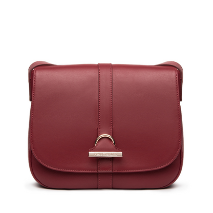 Borsa a Tracolla Bordò in Pelle NeroGiardini