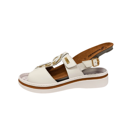 Sandalo bianco con plantare estraibile  SUSIMODA