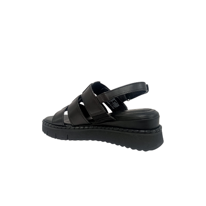 Sandalo Nero in pelle TAMARIS